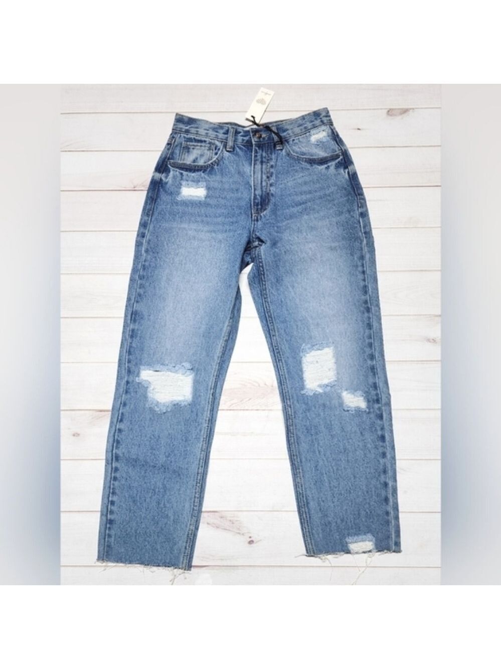 Ontwelfth / Closette Chic Women's Cut Raw Edge Distressed Jeans Size 25 - NWT